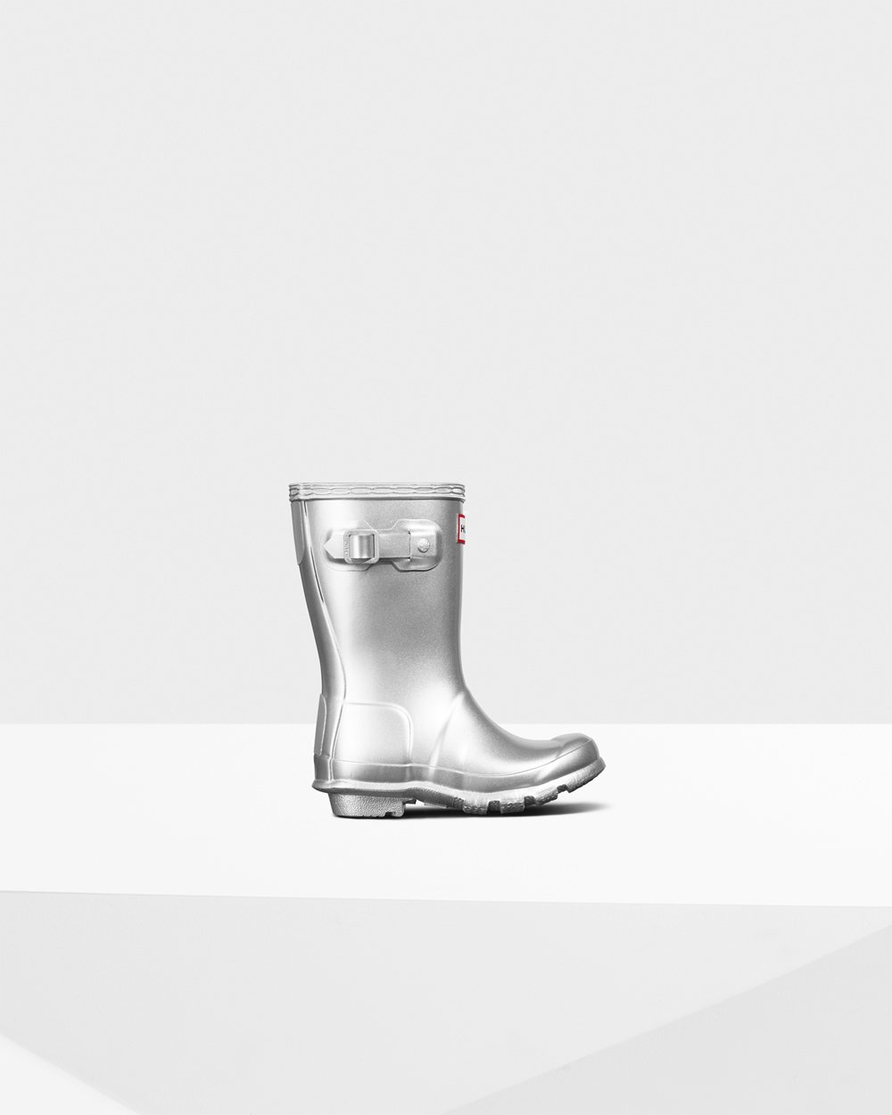 Botas de Lluvia Hunter Niños - Original Little Metallic - Plateados - UCAPDXN-96